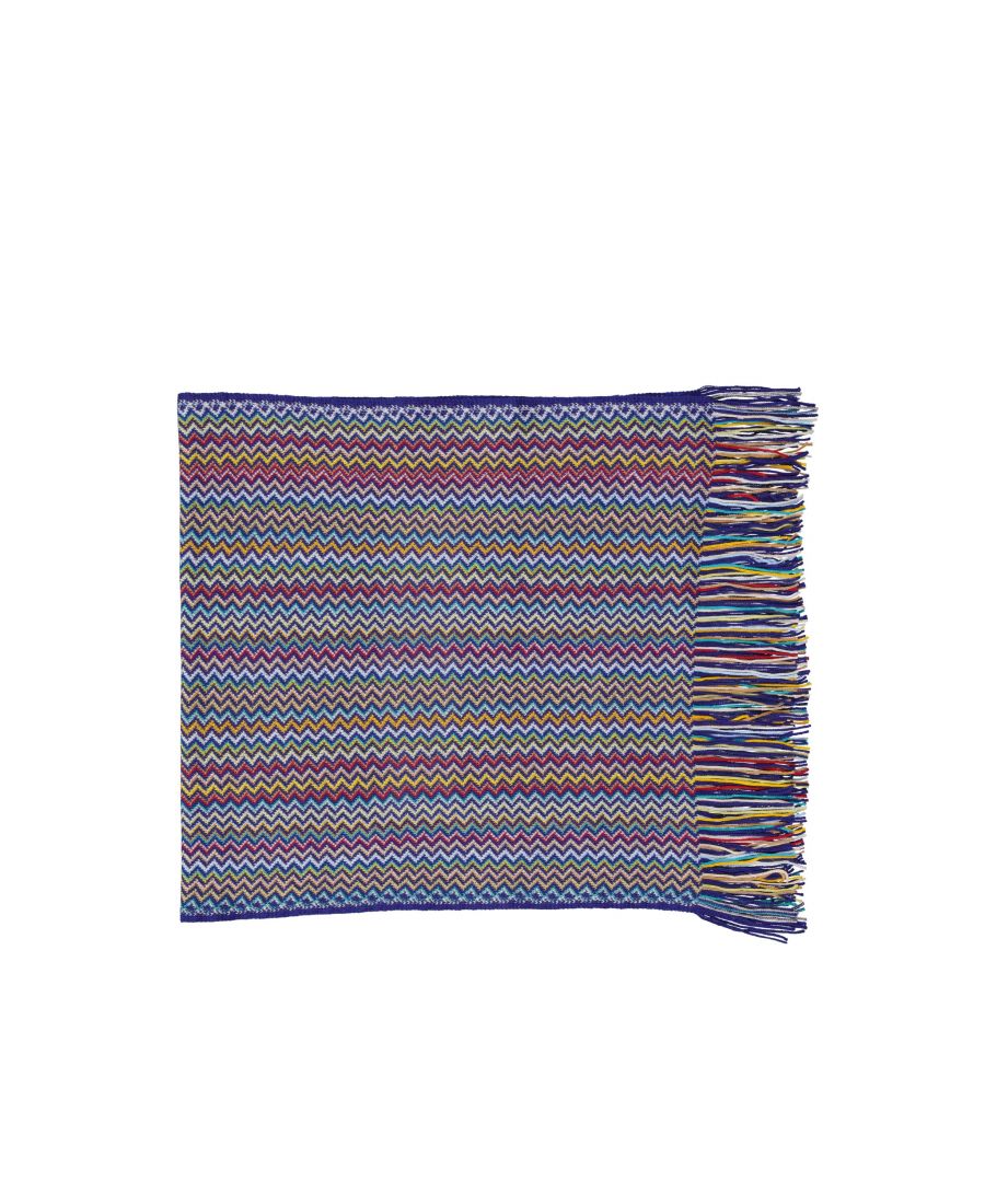 - Composition: 50% wool, 50% acrylic - Fringed tri - Size: 190 x 45 cm - Made in Italy - MPN SC39WMU8185_0003 - Gender: MEN - Code: ACC MI 1 SV 13 O57 S3 T