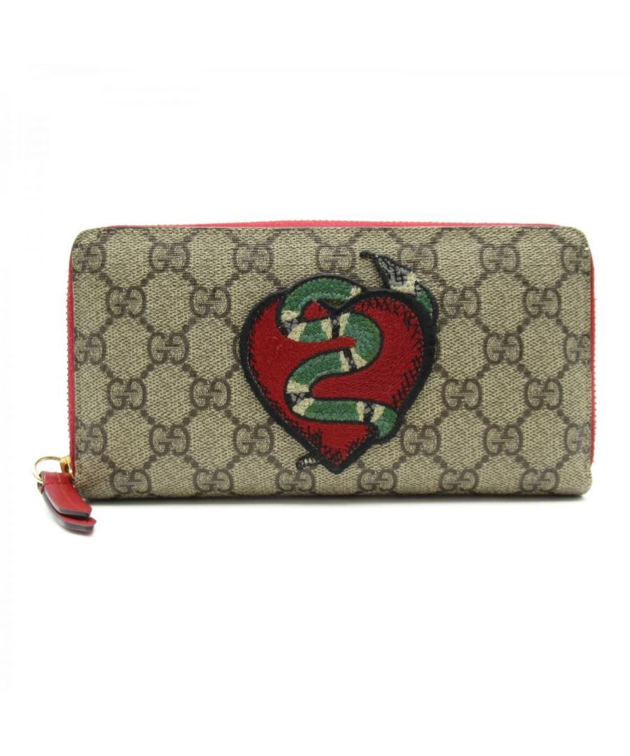VINTAGE, RRP AS NEW\nThis Gucci GG Supreme Kingsnake Heart Embroidered Long Wallet in Beige Coated/Waterproof canvas in size 19*10*2.5,AB.\nGucci GG Supreme Kingsnake Heart Embroidered Long Wallet\nColor: beige\nMaterial: Canvas | Coated/Waterproof canvas\nCondition: gently loved\nSize: ONE SIZE\nSign of wear: No\nSKU: 152701 / 120220472500A002263161 / 120220472500A002263161 \nDimensions:  Length: 1900 mm, Width: 1000 mm, Height: 200 mm