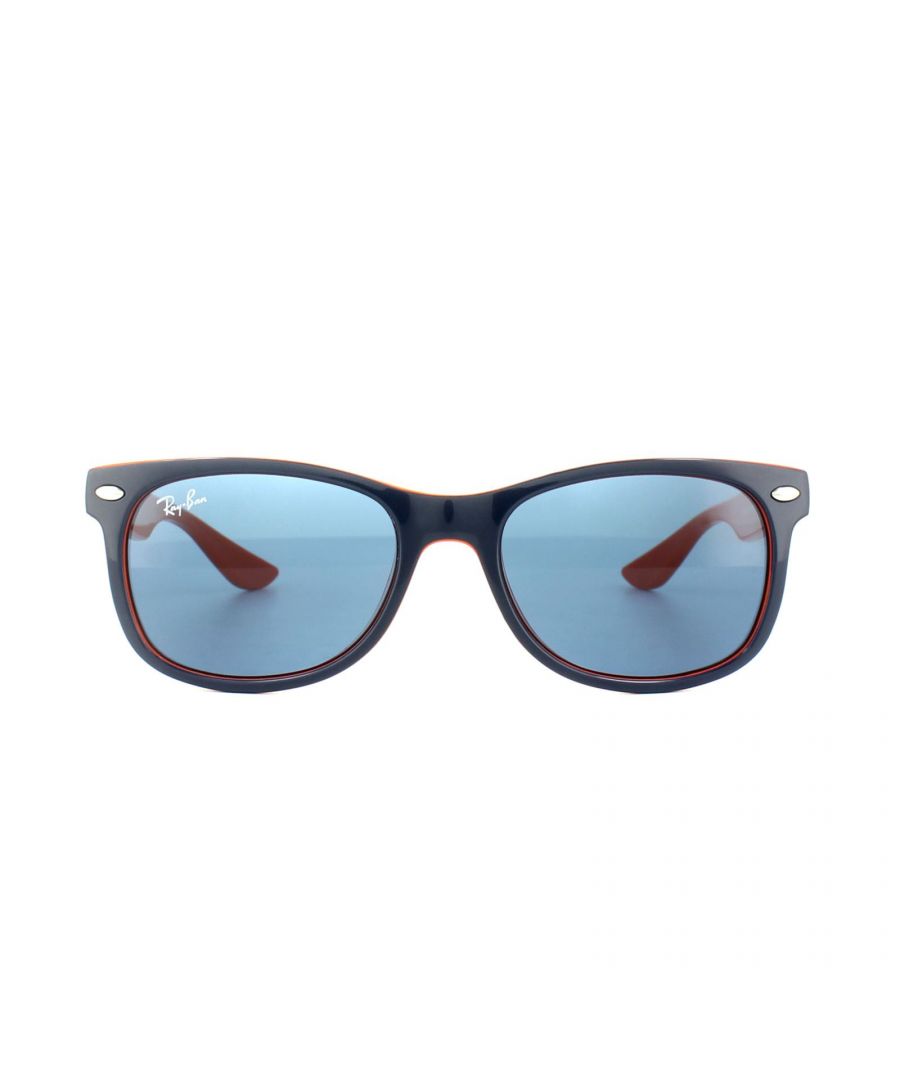 Image for Ray-Ban Junior Sunglasses 9052 178/80 Dark Blue & Orange Blue
