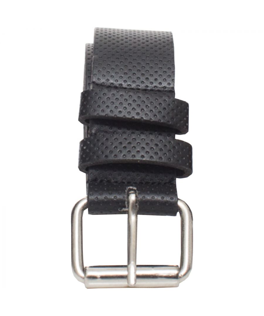 Image for Kruze Mens Black Embossed Leather Belt