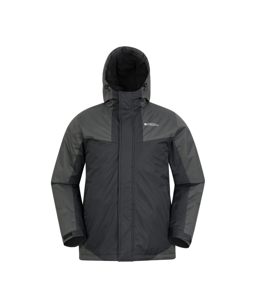Mountain Warehouse Mens Dusk III Ski Jacket (Black/Grey) - Size 3XL