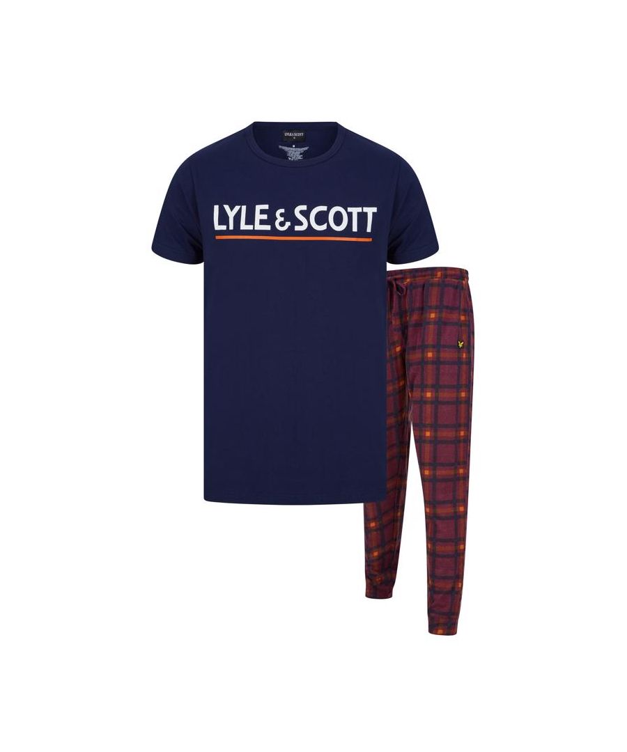 Lyle & Scott Mens Richard Lounge Wear - Multicolour Cotton - Size X-Large