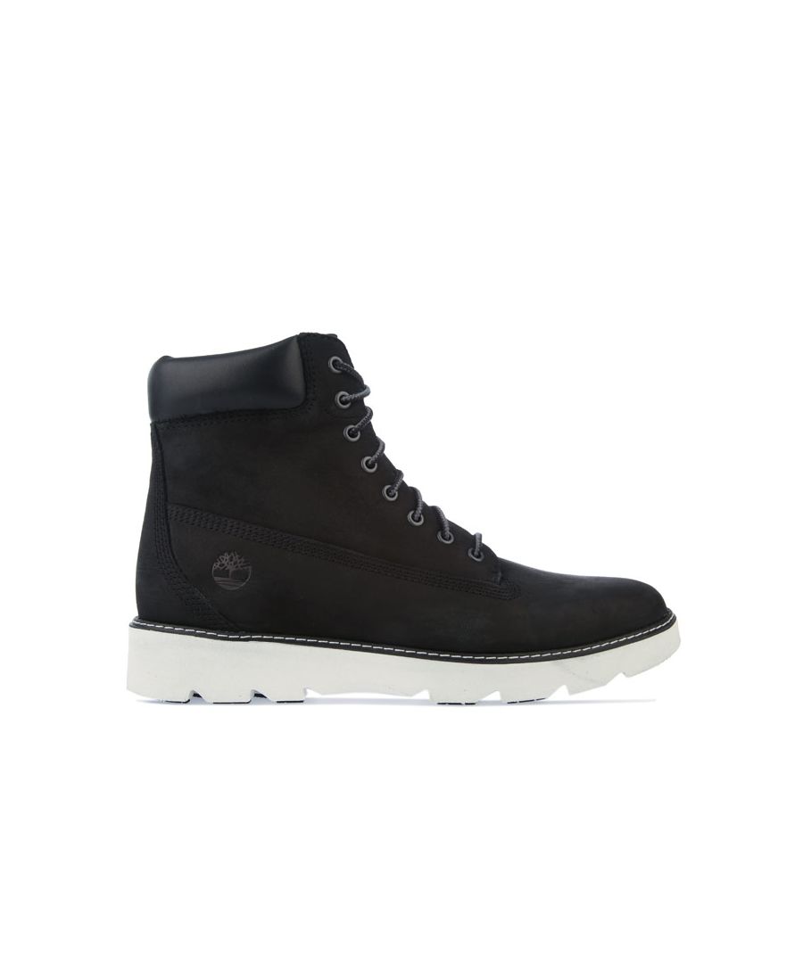 Womens Timberland Keeley Field 6 Inch Boots in black.<BR><BR>- Nubuck leather.<BR>- Lace fastening.<BR>- Padded collar for comfort and support.<BR>- Anti-Fatigue Technology footbed.<BR>- Durable ReBOTL fabric lining. <BR>- EVA midsole.<BR>- Branding to the side.<BR>- Rubber outsole.<BR>- Leather upper  Textile lining  Synthetic sole.<BR>- Ref: CA26HQ