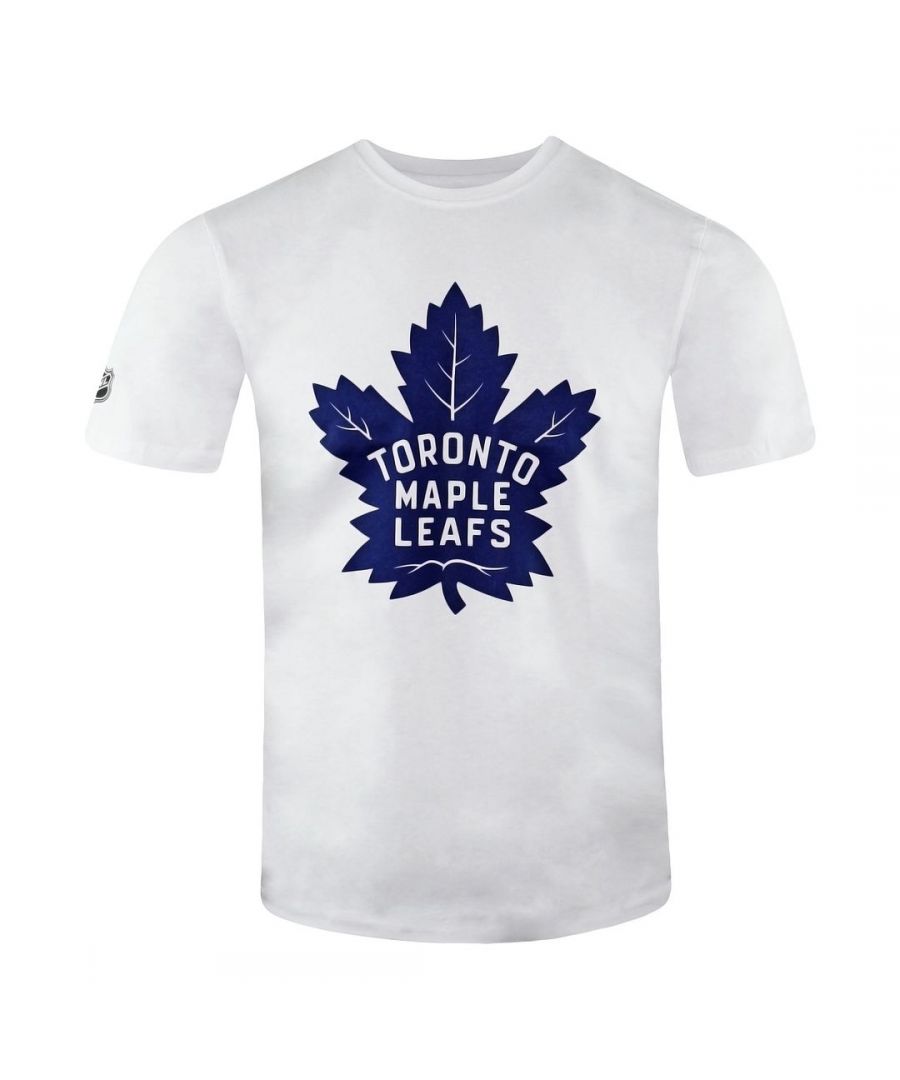 Fanatics NHL Toronto Maple Leafs Short Sleeve Crew Neck White Mens T-Shirt 1878MWHT2ADTML Cotton - Size Small