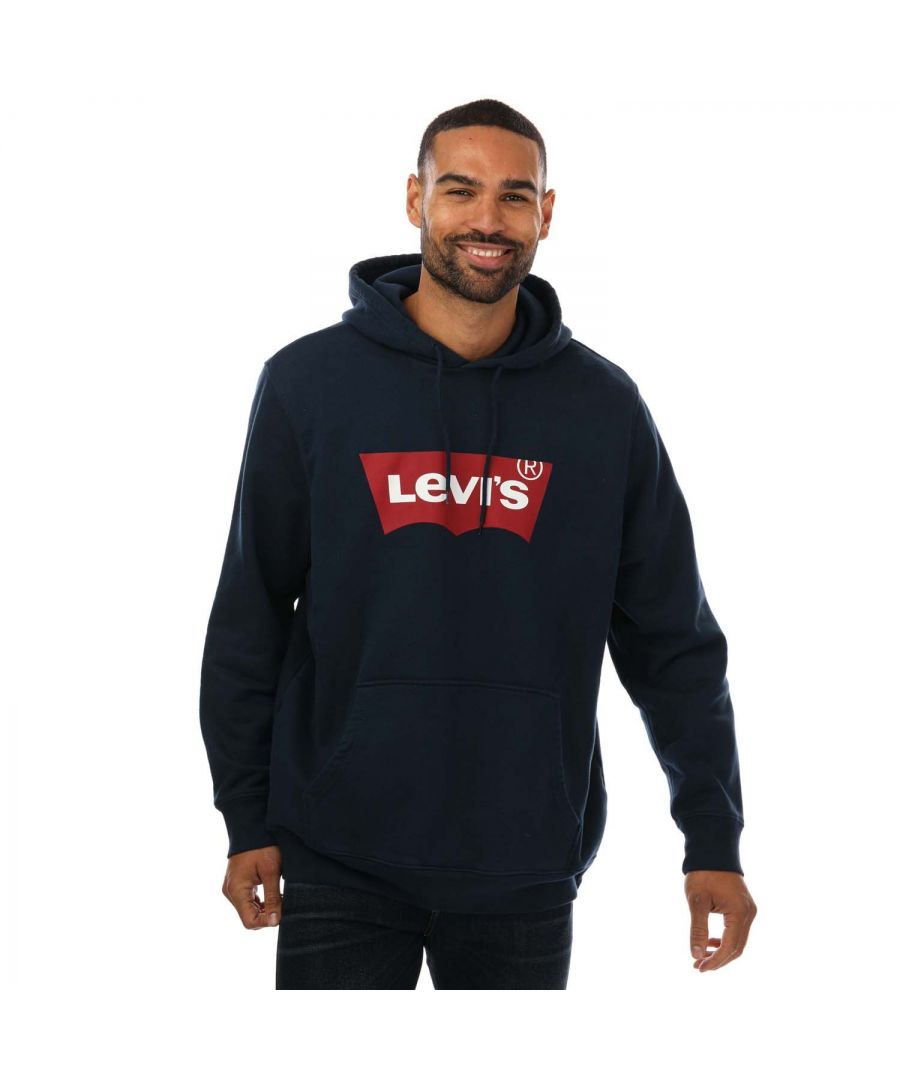 Levi's B&T hoodie met grafische print voor heren, marineblauw
