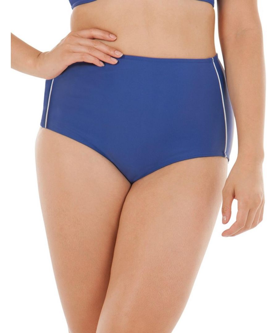 Curvy Kate Womens Sail Away High Waist Bikini Brief - Blue - Size X-Small