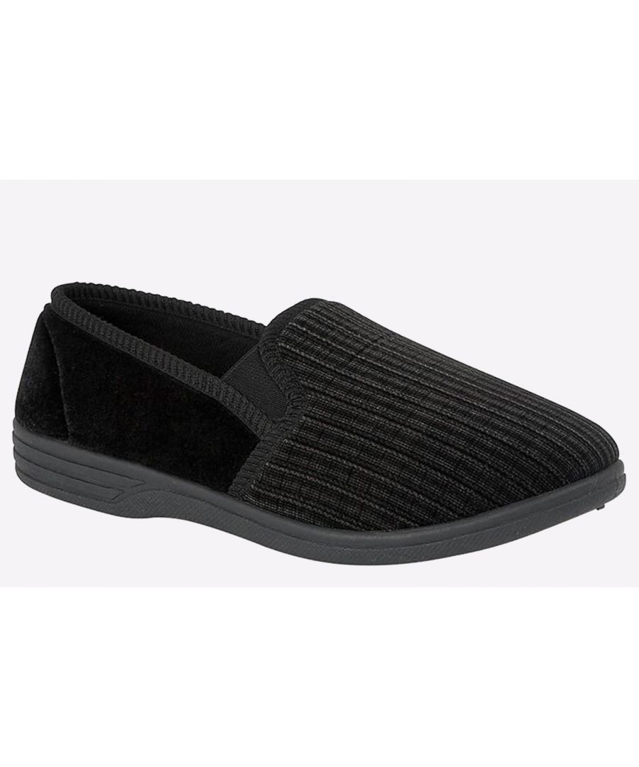 Zedzzz Richard Slippers Mens - Black - Size UK 13