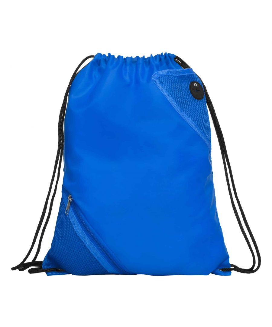 Image for Unisex Adult Teen Gym Swimming Sports Drawstring Bag with Zip Pocket