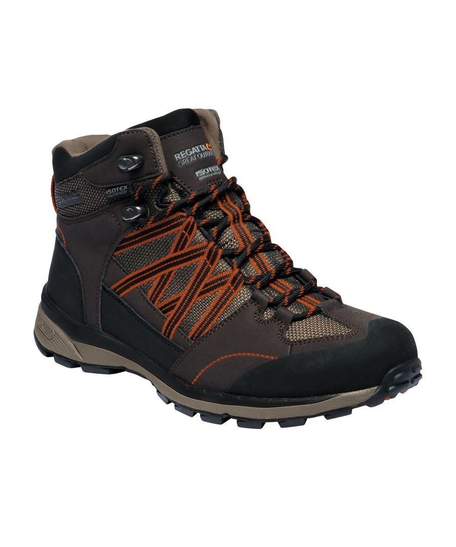 regatta mens bainsford waterproof smooth leather walking boots