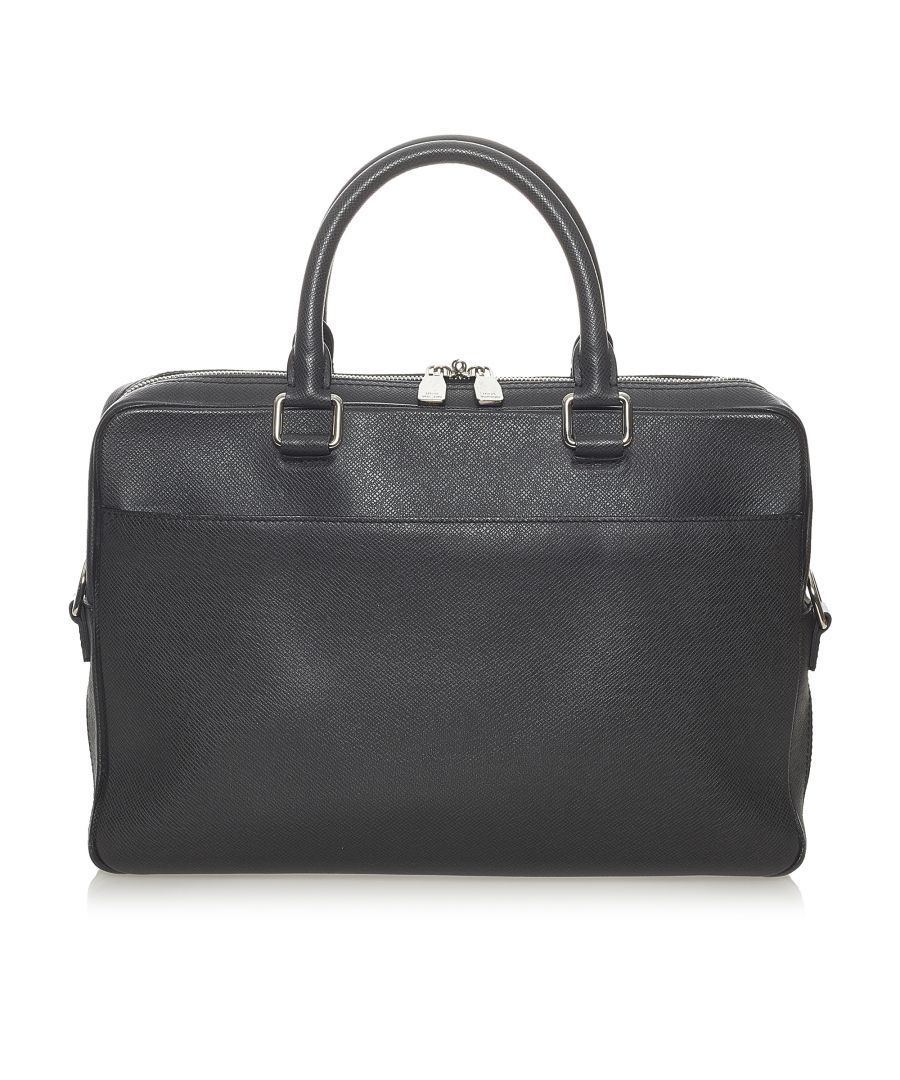 Image for Vintage Louis Vuitton Taiga Porte-Documents Business Bag Black