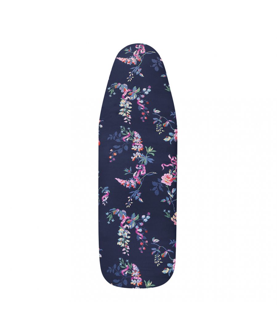 New Birds and Roses Ironing Board Cover - Navy Blue