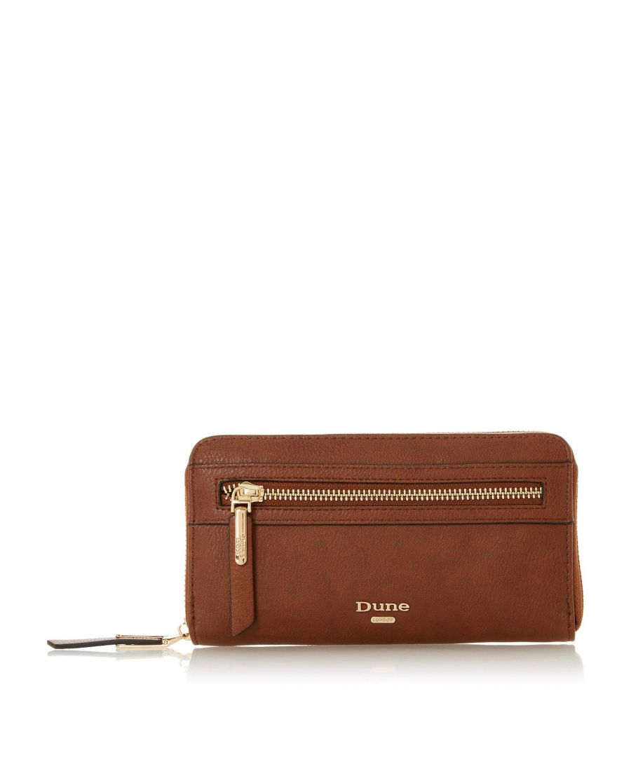 Store your essentials in style with the Kelle purse from Dune London. It features a zip-around fastening and multiple card and cash slots. Complete with gold-tone branded hardware.