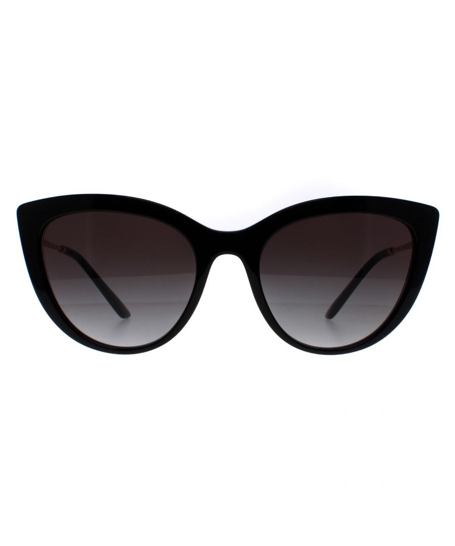 Dolce & Gabbana Cat Eye Womens Black Grey Gradient DG4408  Sunglasses feature a stunning cat-eye shape, giving you a stylish and sophisticated look. The frames are crafted with premium acetate material and are available in a range of feminine colours that will make you stand out from the crowd.