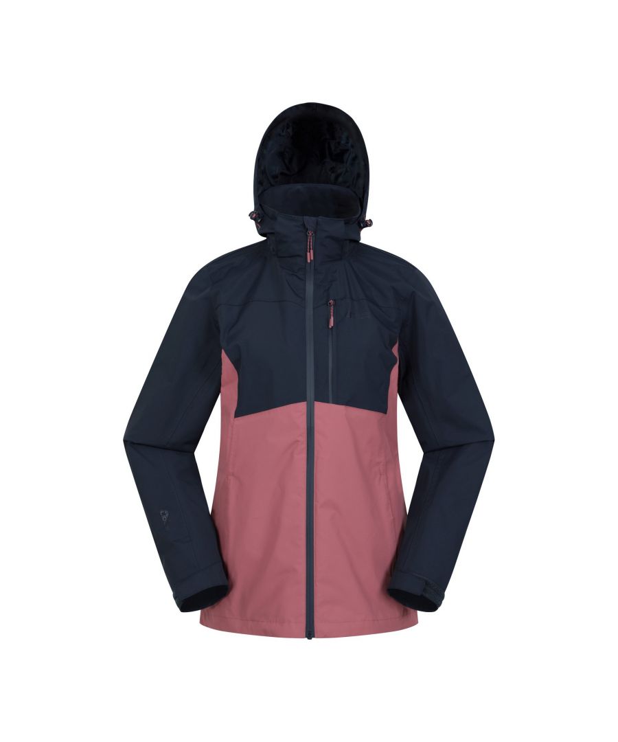 Mountain Warehouse Womens/Ladies Rainforest II Extreme Colour Block Waterproof Jacket (Navy) - Size 16 UK