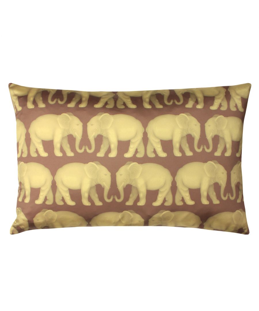 Paoletti Parade Tropical Feather Filled Cushion - Burgundy - One Size