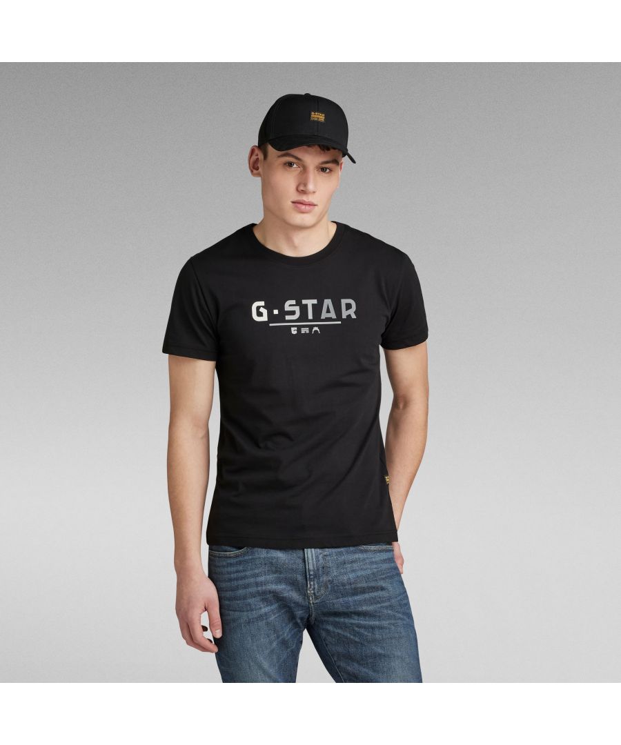 G Star Raw Mens G-Star RAW Multi Logo Graphic T-Shirt - Black Cotton - Size Medium