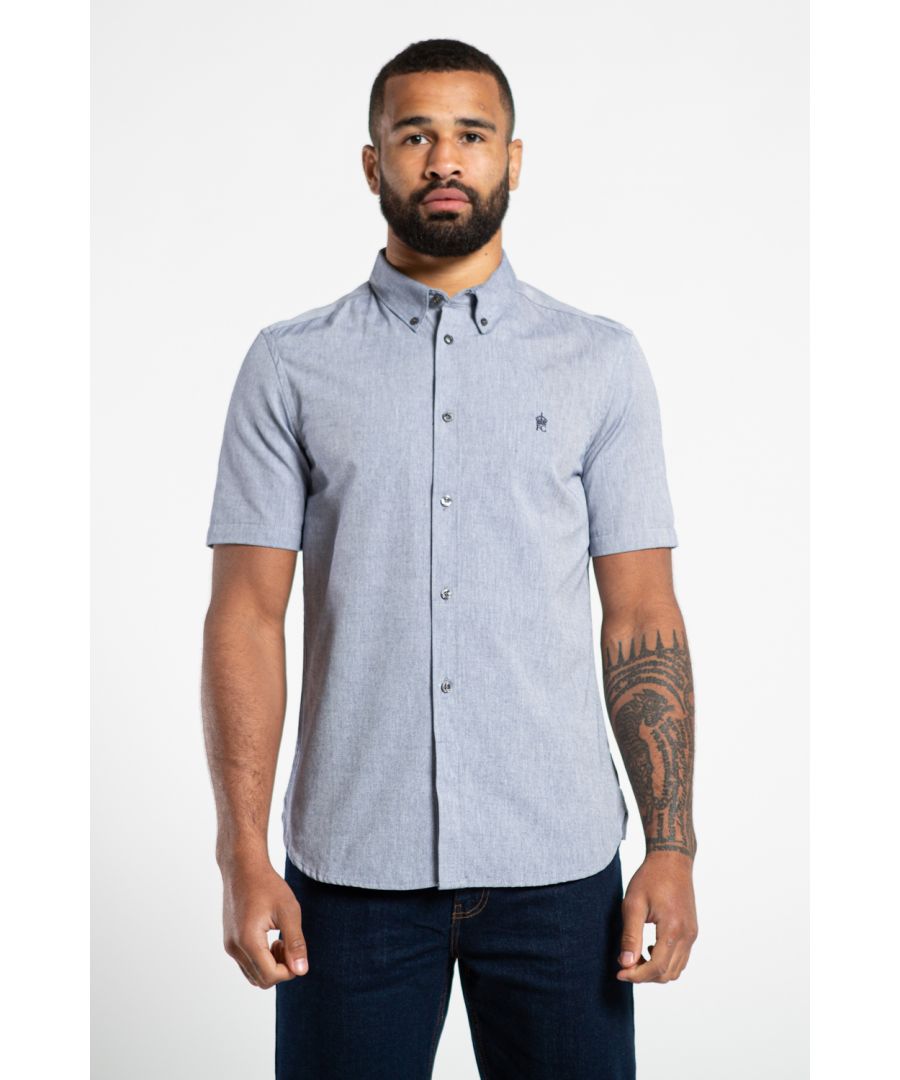 This short sleeve, button-down Oxford shirt from French Connection is a wardrobe staple. Features embroidered logo and button-down collar. Made from cotton fabric to ensure high quality and comfortable wear.