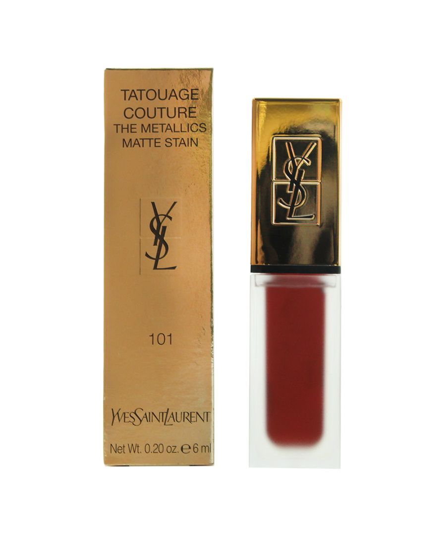 Image for Yves Saint Laurent Tatouage Couture The Metallics 101 Chrome Red Clash Lip Stain 6ml