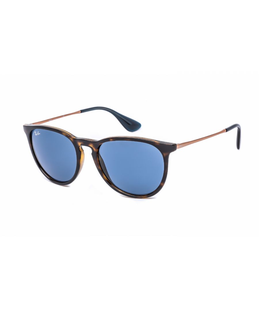 Ray-Ban Sunglasses Erika 4171 639080 Havana Dark Blue these retro inspired sunglasses feature a cool twist with the acetate frame merging into the metal arms and back into acetate on the temple tips. Awesome!