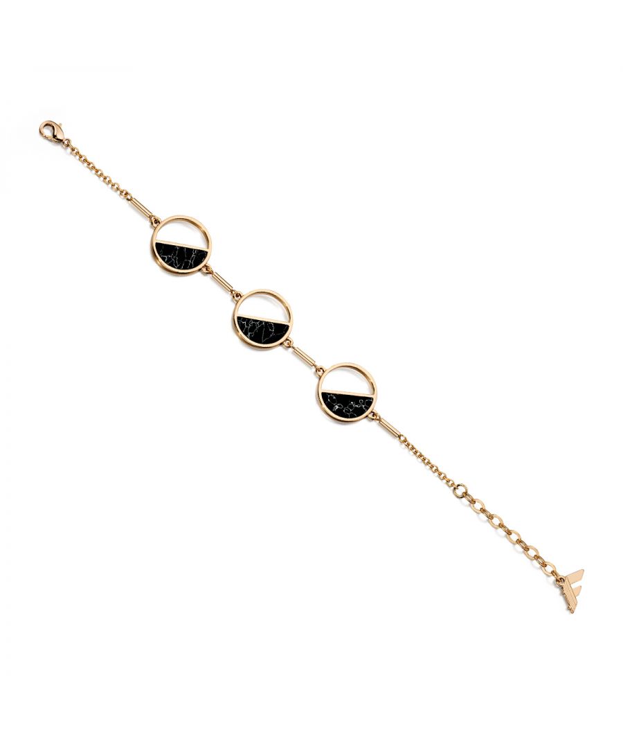 Image for Fiorelli Fashion Gold Plated Marble Inlay Open Circle Station Bracelet of Length 16cm + 4cm