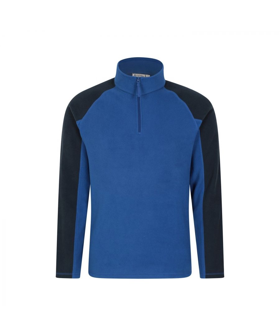 Mountain Warehouse Mens Ashbourne II Half Zip Fleece Top (Cobalt) - Blue - Size Medium