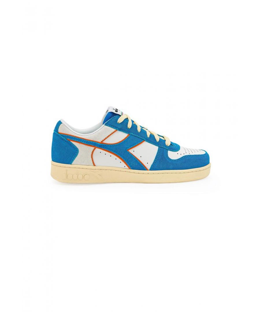 Diadora Mens Light Blue Sporty Sneakers in Faux Leather (archived) - Size EU 40