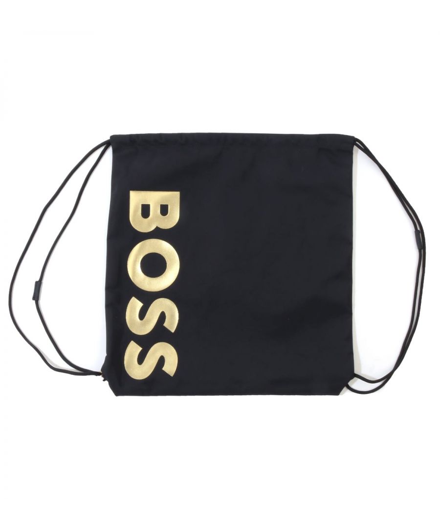 This trend driven drawstring bag from BOSS boasts premium style with sustainability in mind. Crafted from recycled nylon. A stylish companion to carry your daily essentials and features one main compartment with a drawstring closure and straps. Finished with a large BOSS logo in contrast at the front and a signature stripe tab.Recycled Nylon, Main Compartment, Drawstring Closure & Straps, Signature Stripe Tab, Dimensions: 39.5 x 39.5 cm, BOSS Branding.
