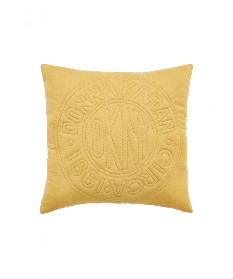 Subtle embroidery of the iconic DKNY logo adorns this DKNY Circle Logo decorative cushion. The ultra-soft jersey cushion is available in Charcoal, Ochre and Silver colourways and makes a super comfy accent to your all around cozy, modern home.