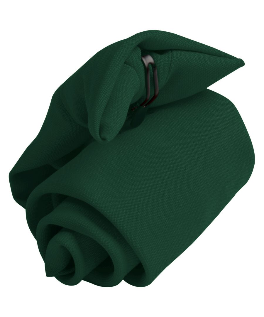 Premier Tie - Mens Plain Clip On Tie (Pack of 2) (Bottle Green) - One Size