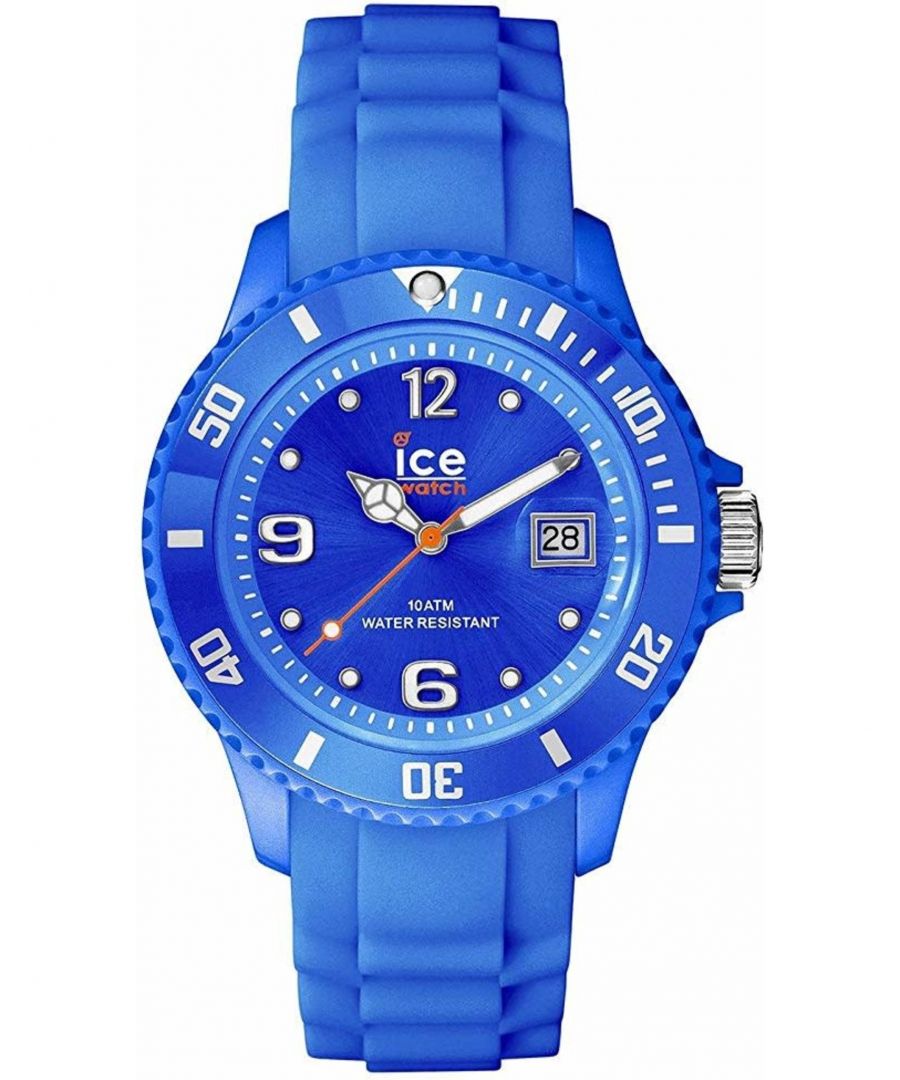 This Ice Watch Forever Analogue Watch for Women is the perfect timepiece to wear or to gift. It's Blue 36 mm Round case combined with the comfortable Blue Silicone watch band will ensure you enjoy this stunning timepiece without any compromise. Operated by a high quality Quartz movement and water resistant to 10 bars, your watch will keep ticking. Silicon watch band make it comfortable to wear. Perfect for both indoor and outdoor activities. -The watch has a Calendar function: Date, Luminous Hands, Luminous Numbers High quality 19 cm length and 17 mm width Blue Silicone strap with a Buckle Case diameter: 36 mm,case thickness: 13 mm, case colour: Blue and dial colour: Blue