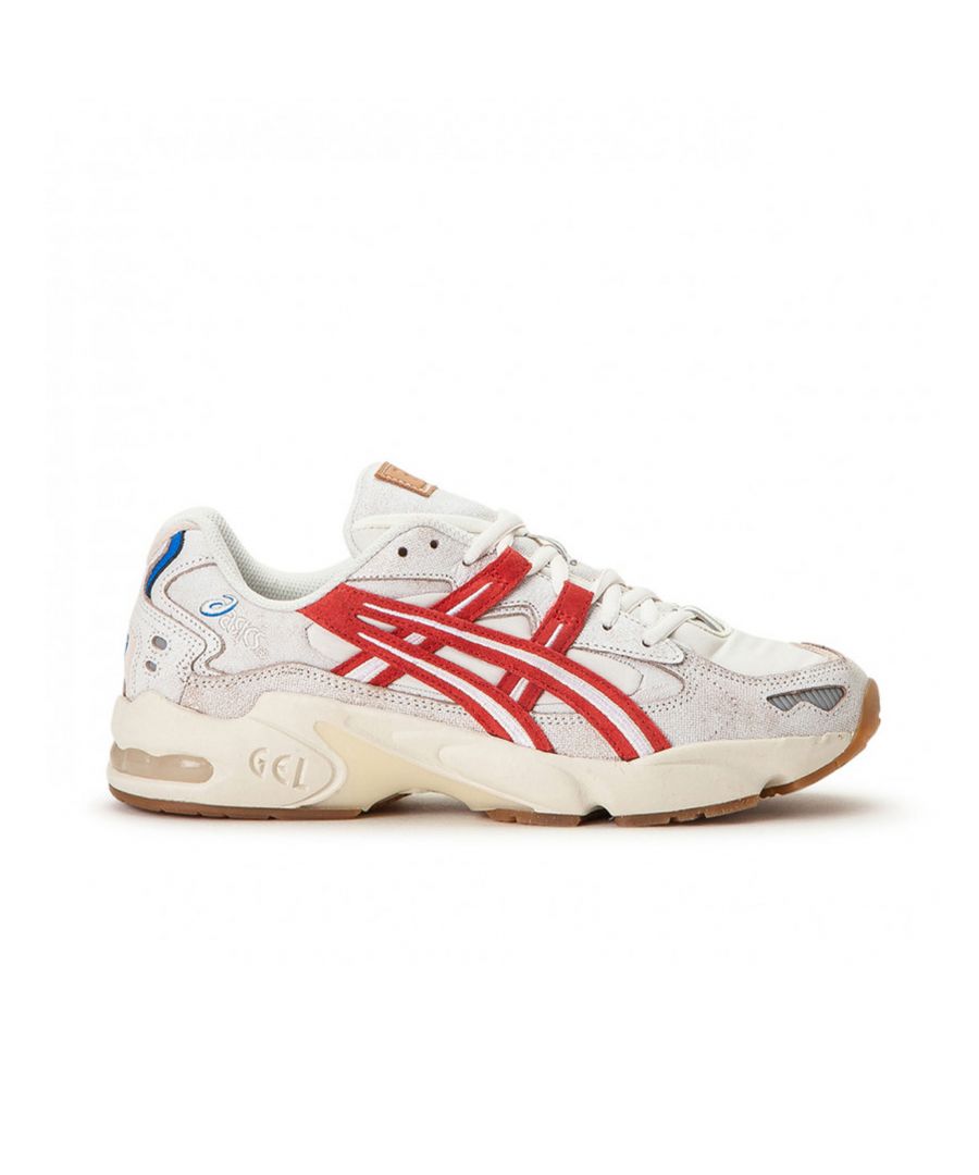 Asics Gel-Kayano 5 Lace-Up Off White Suede Leather Mens Trainers 1021A388 100