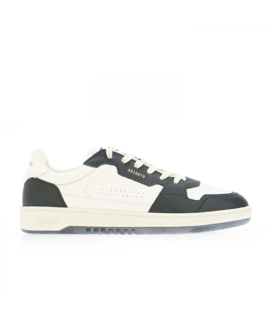 Axel Arigato Mens Dice Lo Trainers in White Black - Black & Silver Leather (archived) - Size UK 6.5