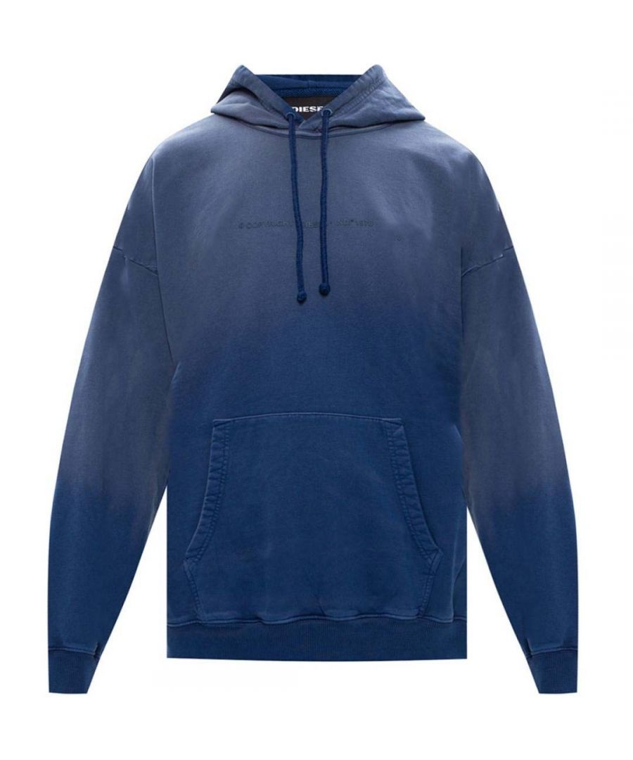 Diesel Ummerib A81 sweatshirt met capuchon - blauw met kleurverloop