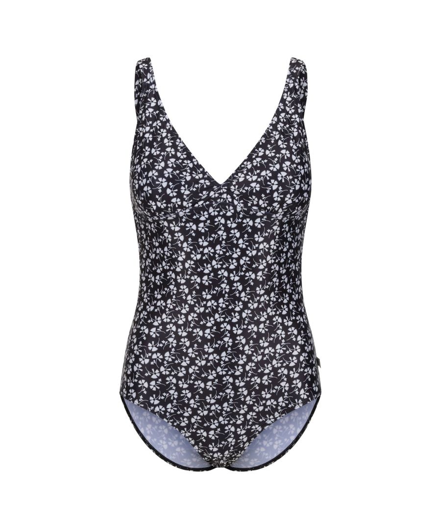 Regatta Womens/Ladies Orla Kiely Parsley One Piece Swimsuit (Black/White) - Size 8 UK