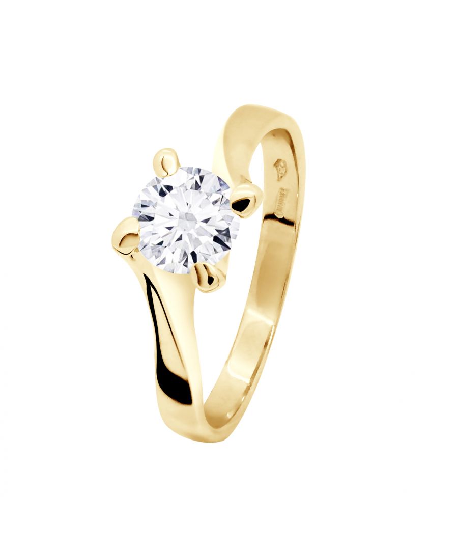 Ring Solitaire Diamonds 0.50 Cts (1 x 0.50 CTS) - Quality HSi (Color H - Quality Si1) - Grootte Glossy - Serti 4 Claws - verkrijgbaar van maat 48 tot maat 60 - Yellow Gold 750 duizendsten (18k) - 2 jaar garantie tegen fabricage gebreken - wordt geleverd in de doos met een certificaat van echtheid en een Internationale Garantie - Al onze juwelen zijn gemaakt in Frankrijk.