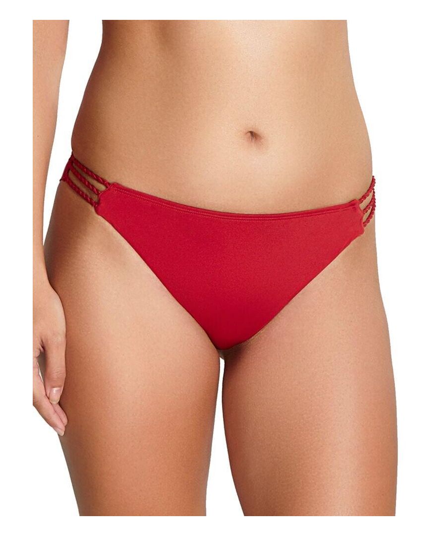 Panache Womens Swim Marina Brazilian Bikini Brief - Red - Size X-Large