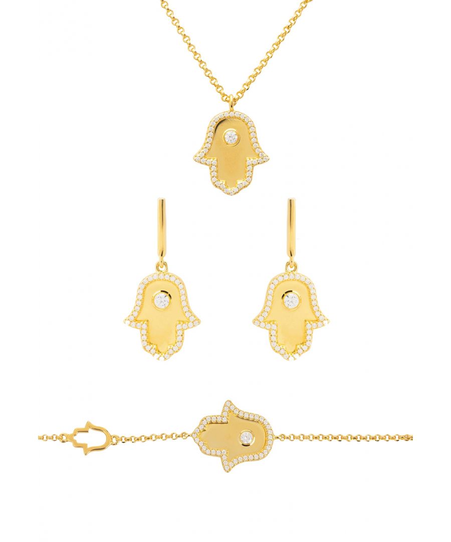 Image for Hamsa Hand Jewellery Set Gold