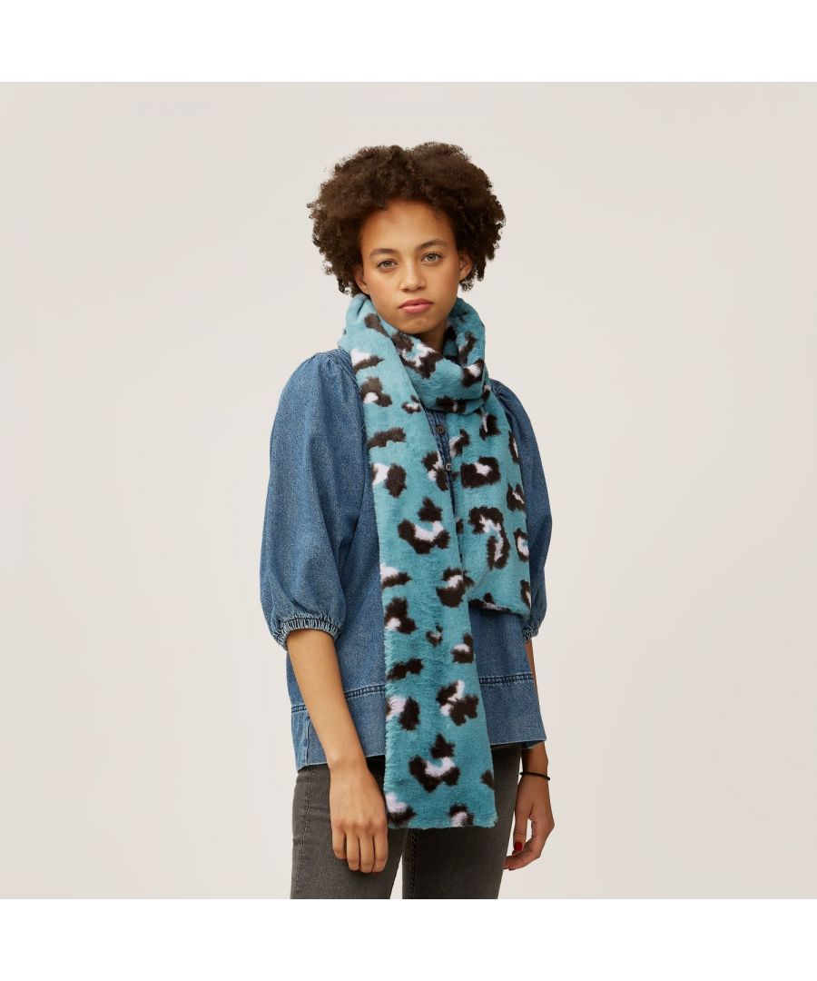 Image for Ari Double Layer Scarf - Duckegg Leopard