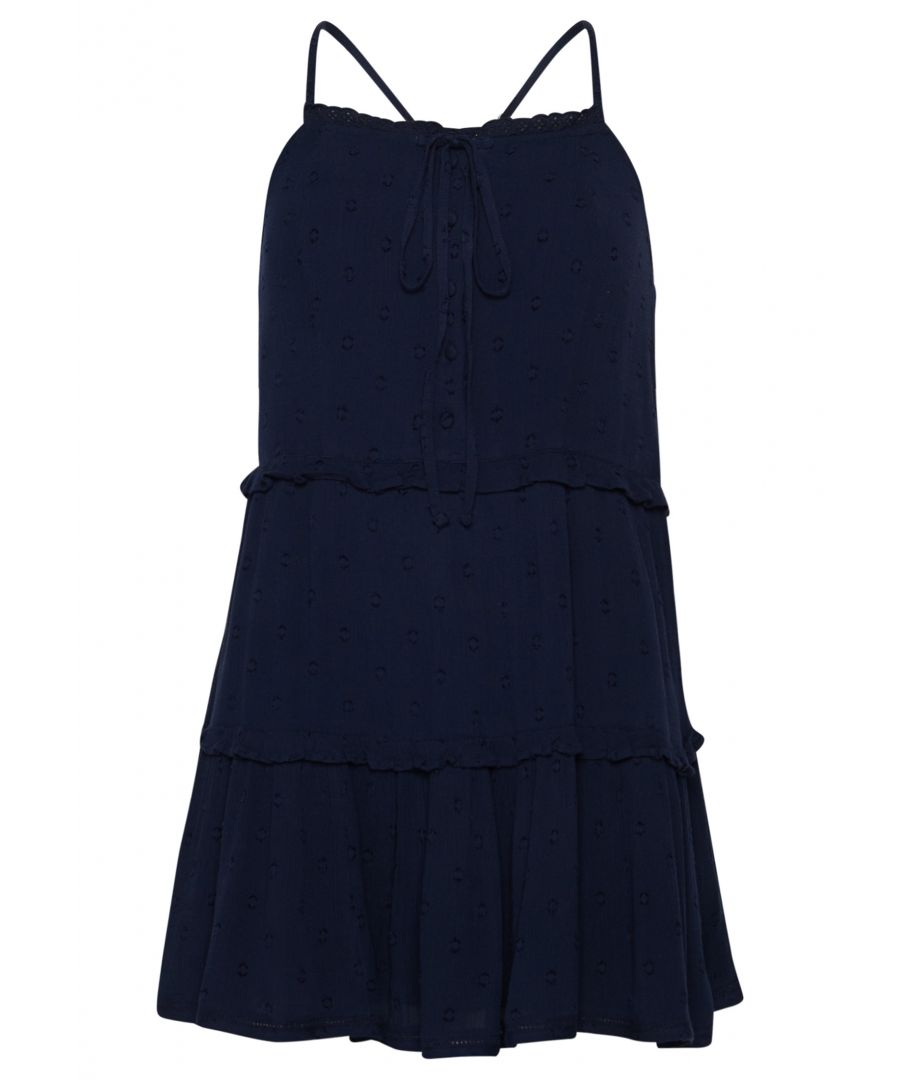 Superdry Womens Vintage Broderie Cami Dress - Navy - Size 8 UK