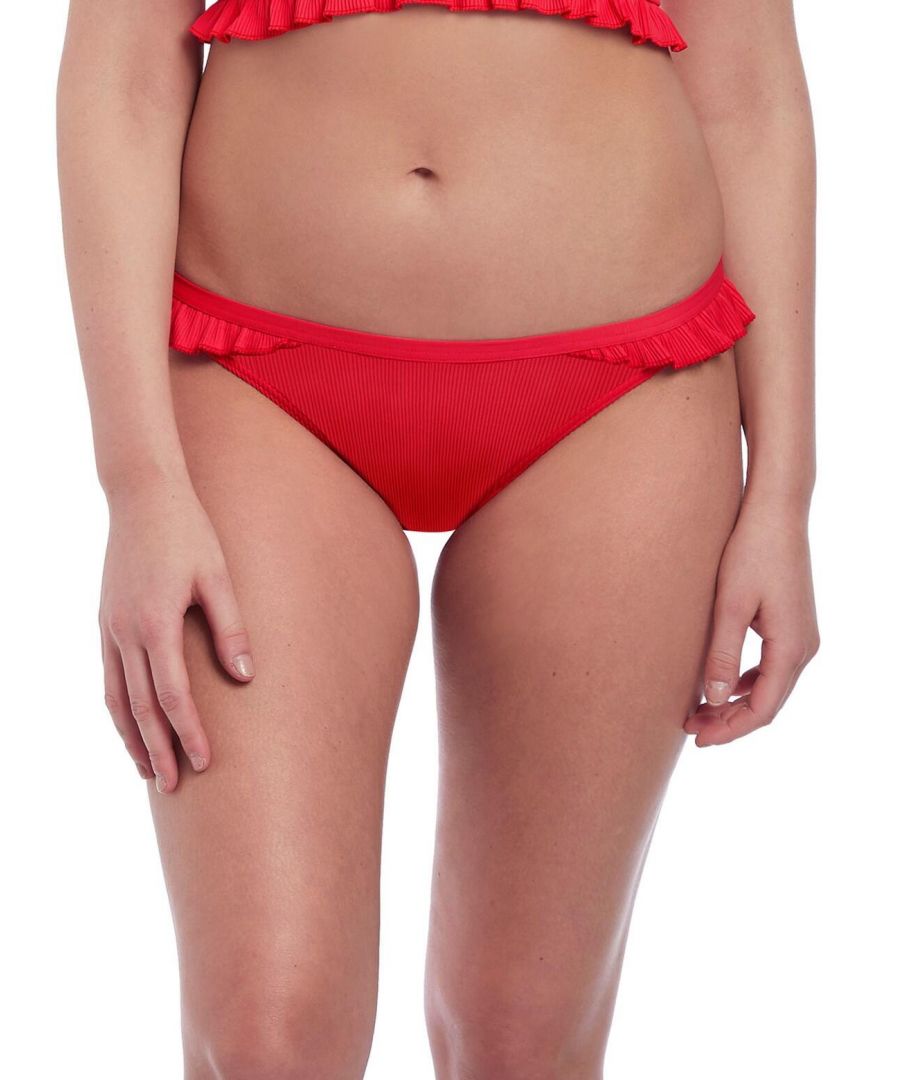 Freya Womens 6705 Nouveau Rio Bikini Brief - Red Elastane - Size 12 UK