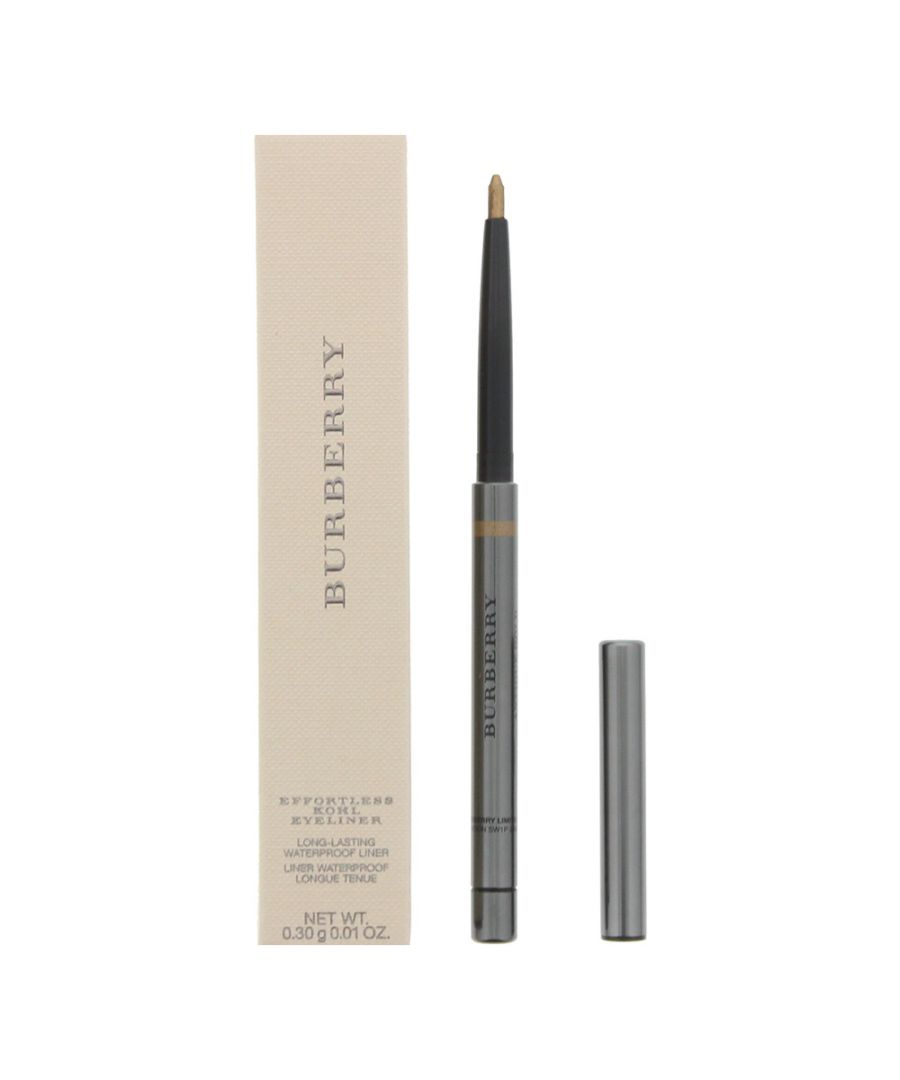 This long-lasting, waterproof kohl eyeliner glides on with exceptional colour release and can be smudged for a smokey look. Retractable with a built-in sharpener. Use to line eyes along the waterline and the inner and outer lash line.