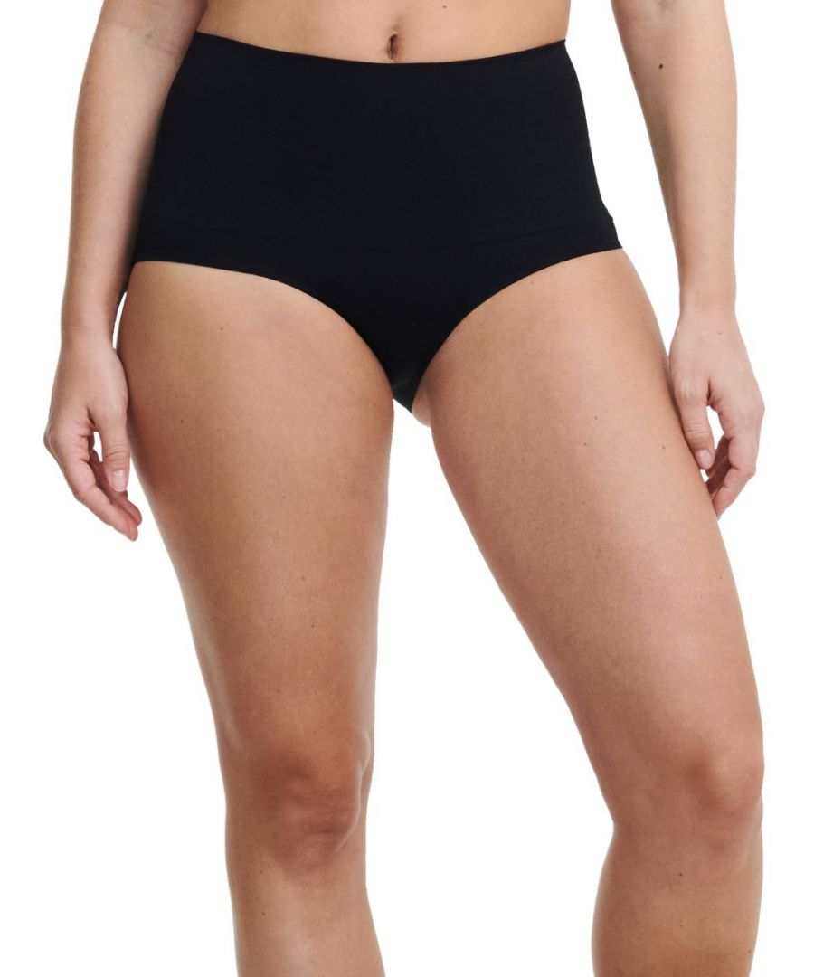 Chantelle Womens Smooth Comfort Sculpting High Waist Full Brief - Black Polyamide - Size X-Large