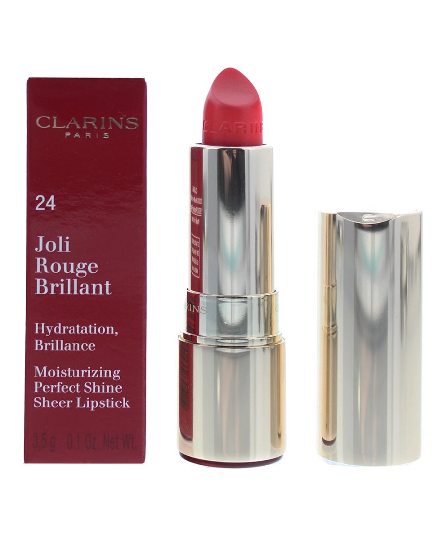Image for Clarins Joli Rouge Brilliant Lipstick 24 Watermelon 3.5g