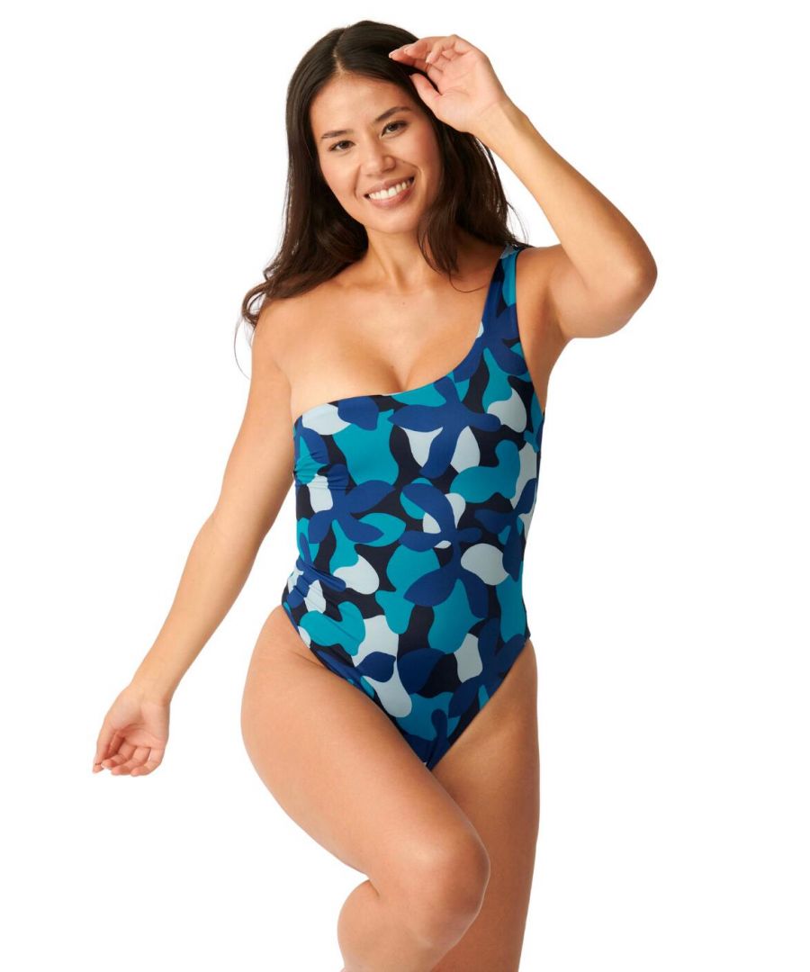 Sloggi Womens 10211258 Shore Flower Horn Swimsuit - Blue Elastane - Size 8 UK