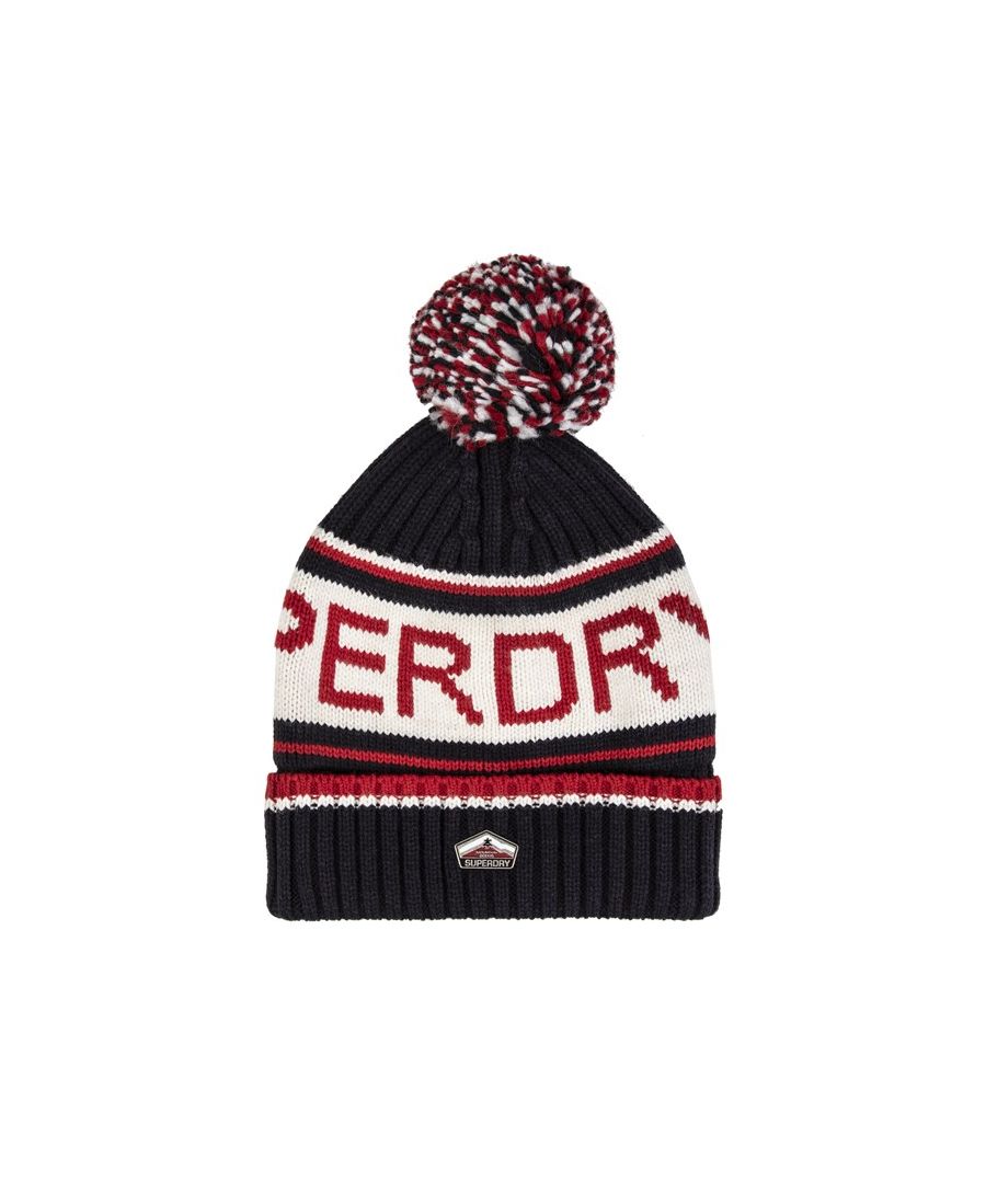 Superdry Mens Logo Beanie - Blue - One Size