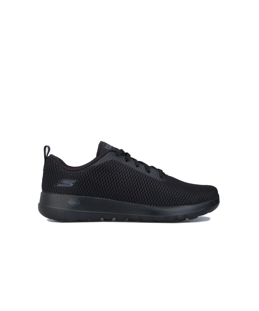Womens Skechers Go Walk Paradise Trainers in black.<BR><BR>- Mesh upper.<BR>- Lace-up design.<BR>- Padded collar and tongue.<BR>- Webbing heel pull on loop for easy on-off.<BR>- Branding to the tongue and side.<BR>- Comfortable textile lining. <BR>- Treated with 3M™ scotchgard™ protective material for water repellence.<BR>- New Skechers Goga Max™ insole for next generation cushioning and support.<BR>- 5GEN® midsole technology provides anatomically correct arch support and shock absorption.<BR>- CMEVA sole.<BR>- Textile upper  Textile lining  Synthetic sole. <BR>- Ref.: 15601BBK