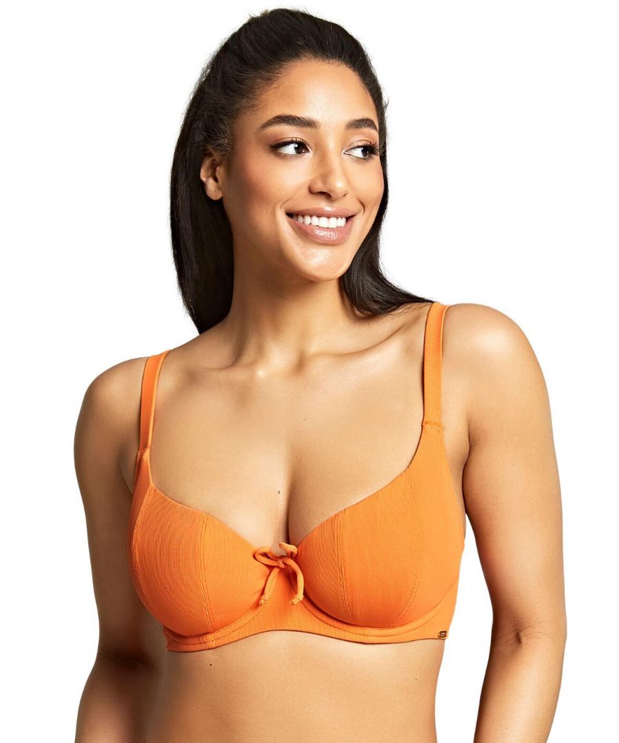 Panache Lingerie Womens SW1624 Golden Hour Scoop Bikini Top - Orange - Size 36E