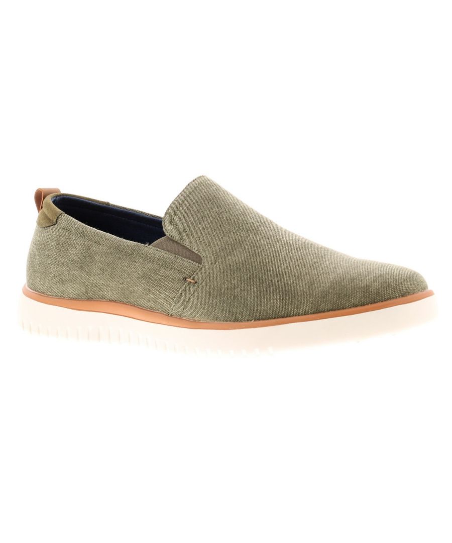Perfect for summer, the Danny Slip On for Hush Puppies features a breathable and lightweight canvas upper. With easy slip on styling and cushion comfort insole, Danny is ideal for comfortable everyday wear.\n- Breathable and Lightweight Canvas Upper.\n- Flexible and Lightweight EVA Sole Unit.\n- Memory Foam Comfort Insole
