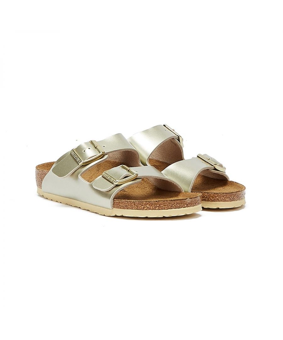 The Arizona is legendary, having won the hearts of men and women for decades with its timeless design. Birkenstock's classic soft footbed is lined in traditional suede, whilst the iconic two-strap upper boasts metal pin buckles for all-important adjustability. In this iteration, the metallic upper is crafted from premium synthetic Birko Flor.