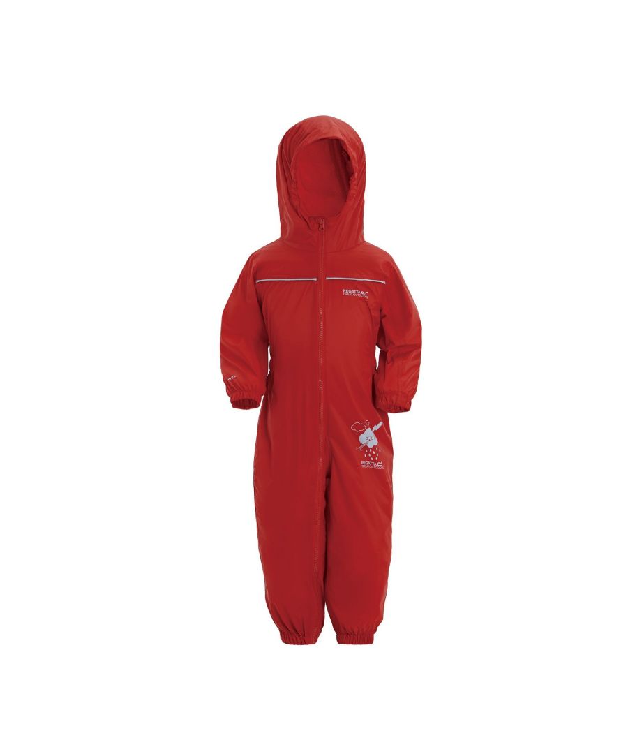 Regatta  Great Outdoors Childrens Toddlers Puddle IV Waterproof Rainsuit (4-5 years) (Pepper)